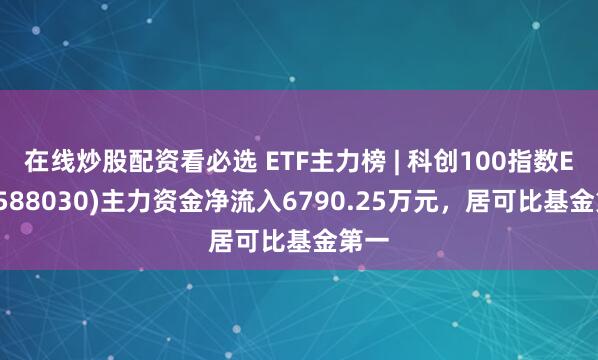 在线炒股配资看必选 ETF主力榜 | 科创100指数ETF(588030)主力资金净流入6790.25万元，居可比基金第一